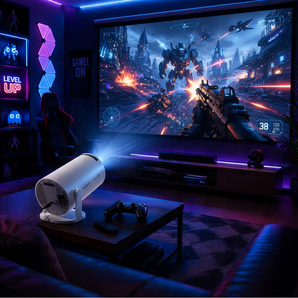 "Mini Projecteur Portable HY300 Pro — Cinéma maison en qualité 8K" 🔥